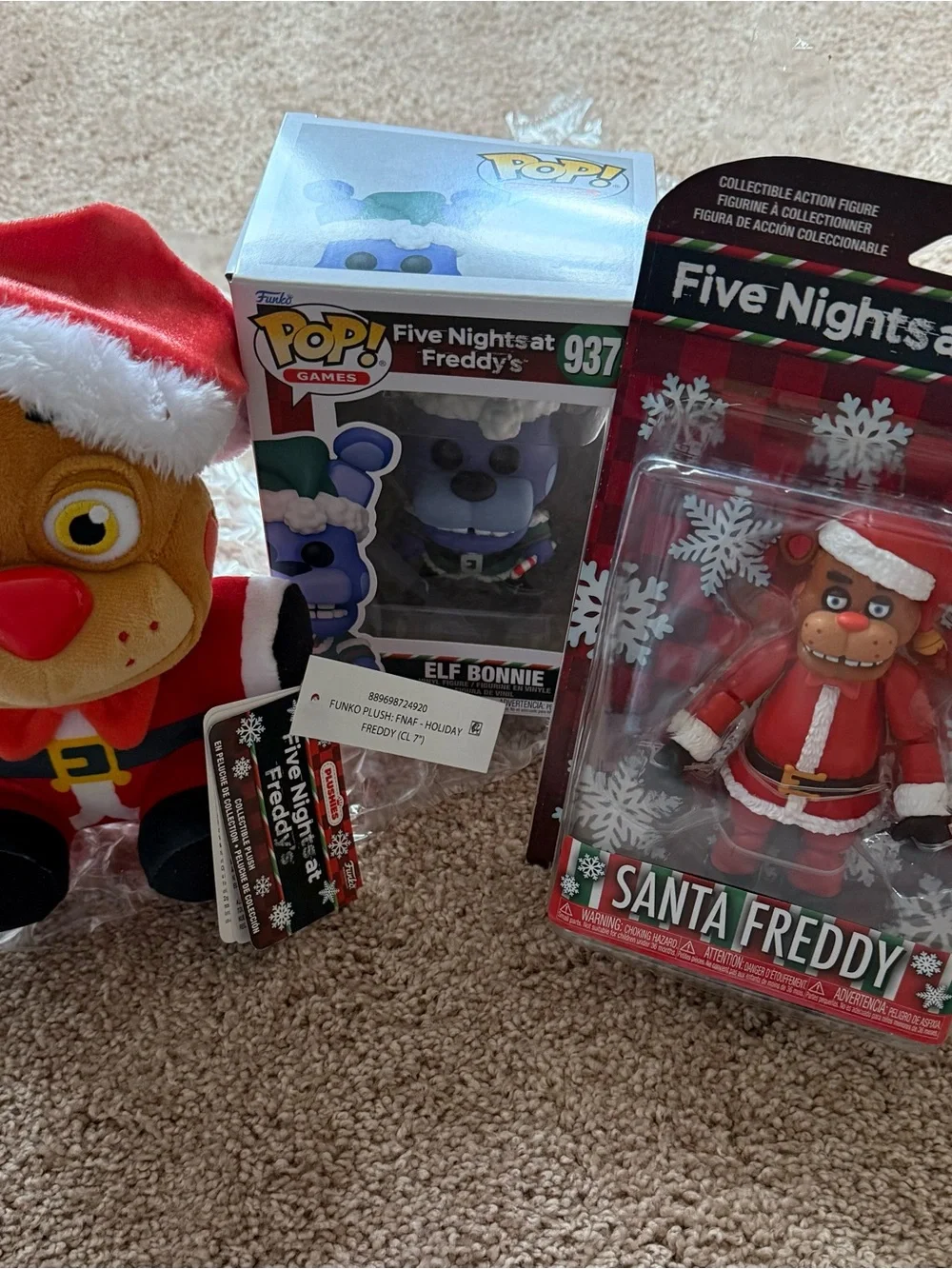 Funko Five Nights at Freddy's Holiday Plush & Figures in Red, White, Blue